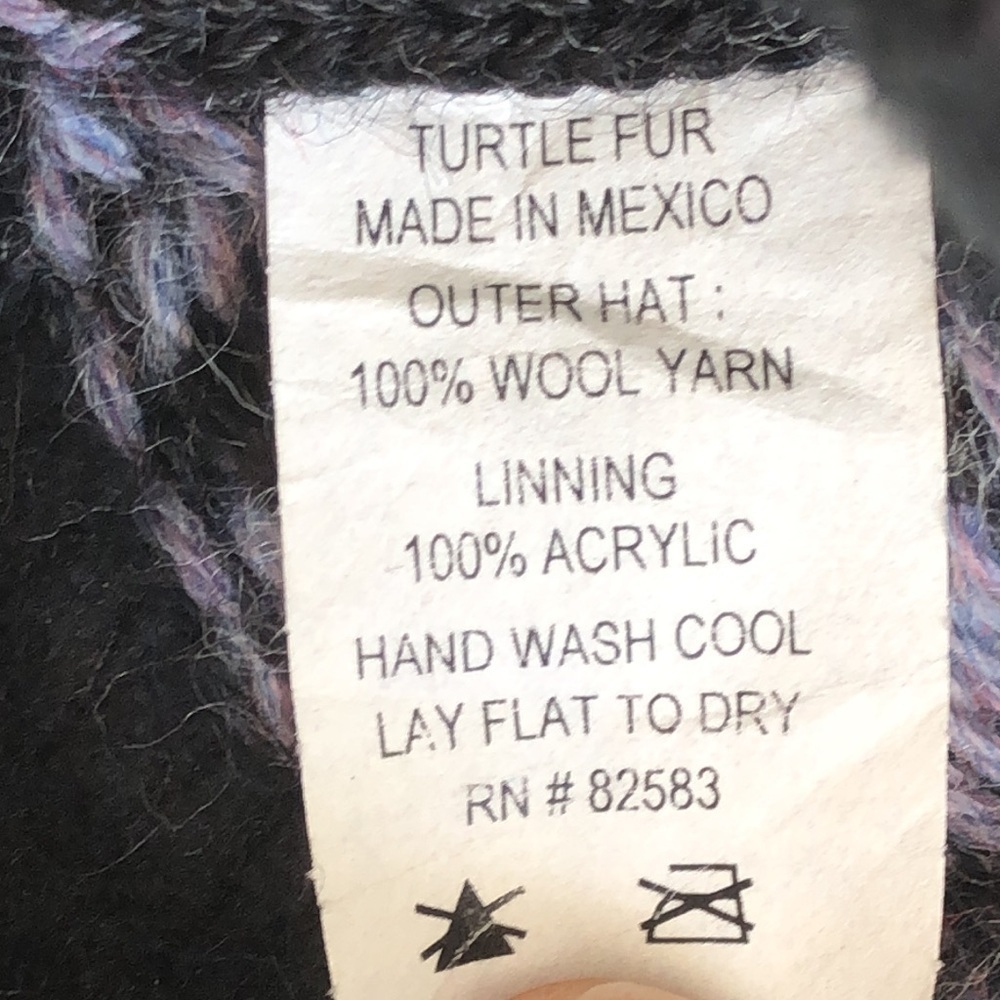 Turtle Fur Wool Winter Hat. Size Medium/Large - Picture 8 of 10